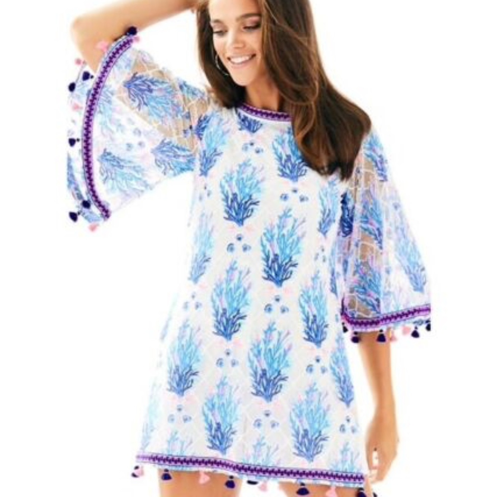 Lilly Pulitzer Jackelin Romper Seaspray Gray Sz 0